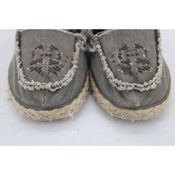 Sanuk Women's Espathrill Grey Canvas Flats Espadrille Size 9 - Picture 5 of 11